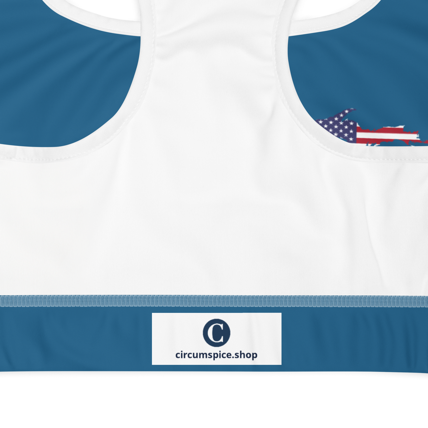 Michigan Upper Peninsula Sports Bra (w/ UP USA Flag) | Blueberry