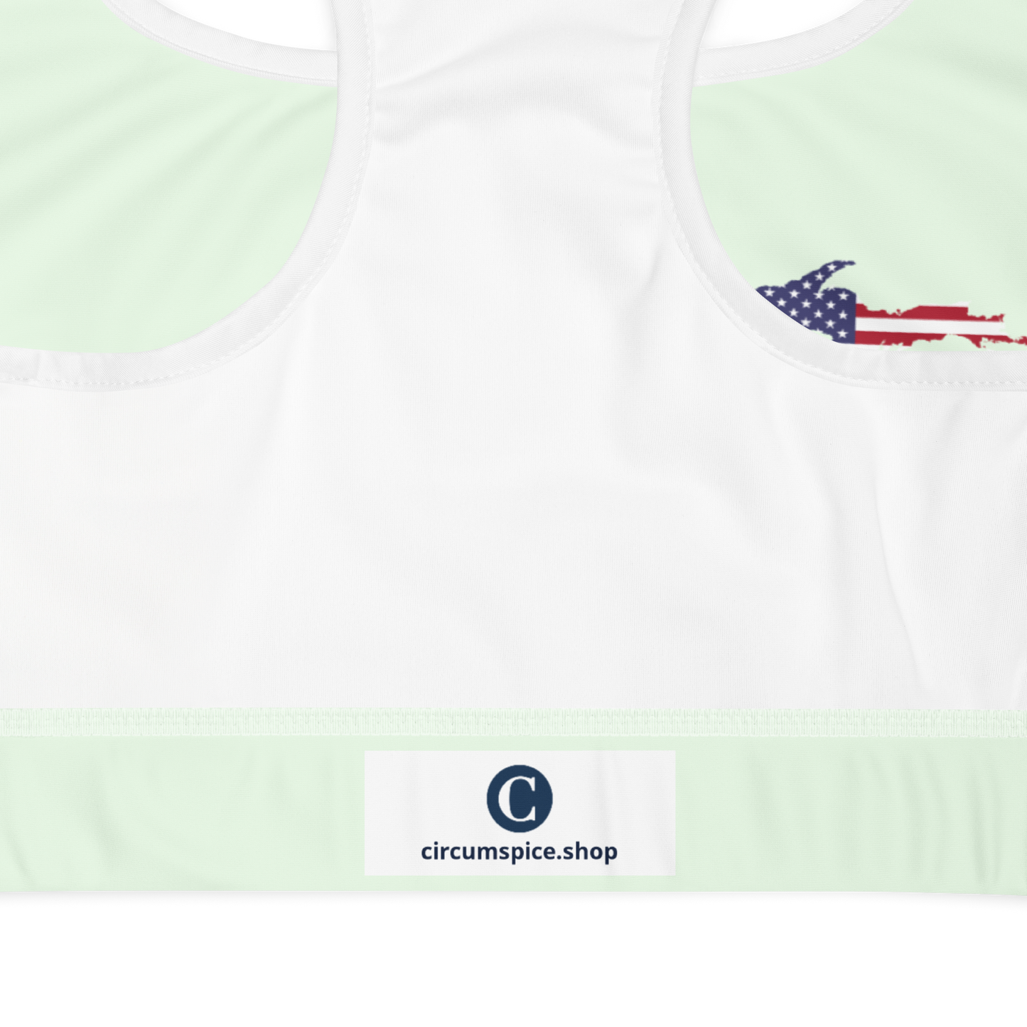 Michigan Upper Peninsula Sports Bra (w/ UP USA Flag) | Dew Green