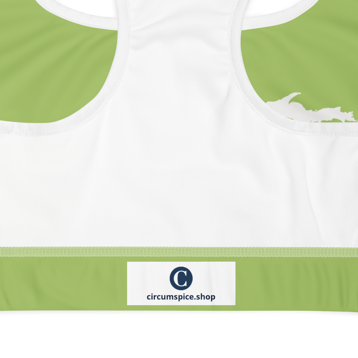 Michigan Upper Peninsula Sports Bra (w/ UP Outline) | Gooseberry Green