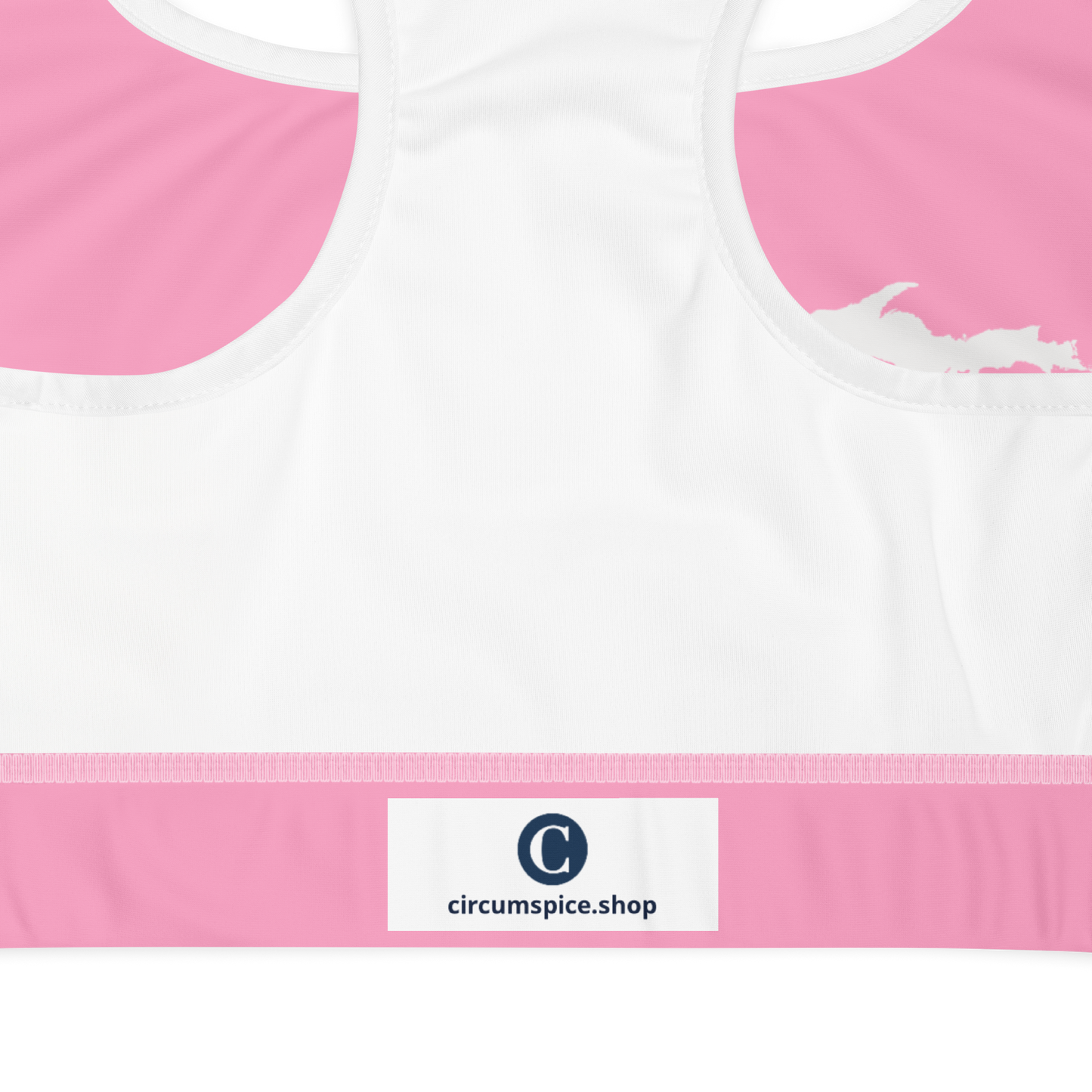 Michigan Upper Peninsula Sports Bra (w/ UP Outline ) | '67 Caddie Pink