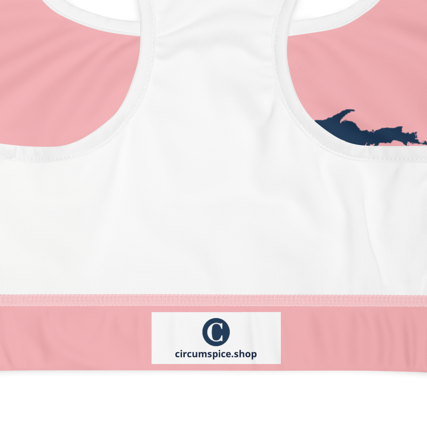 Michigan Upper Peninsula Sports Bra (w/ UP Outline) | Strawberry Pink