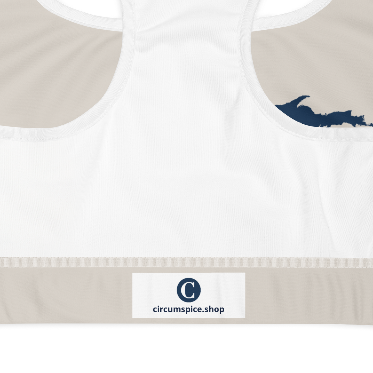 Michigan Upper Peninsula Sports Bra (w/ UP Outline) | Canvas Color