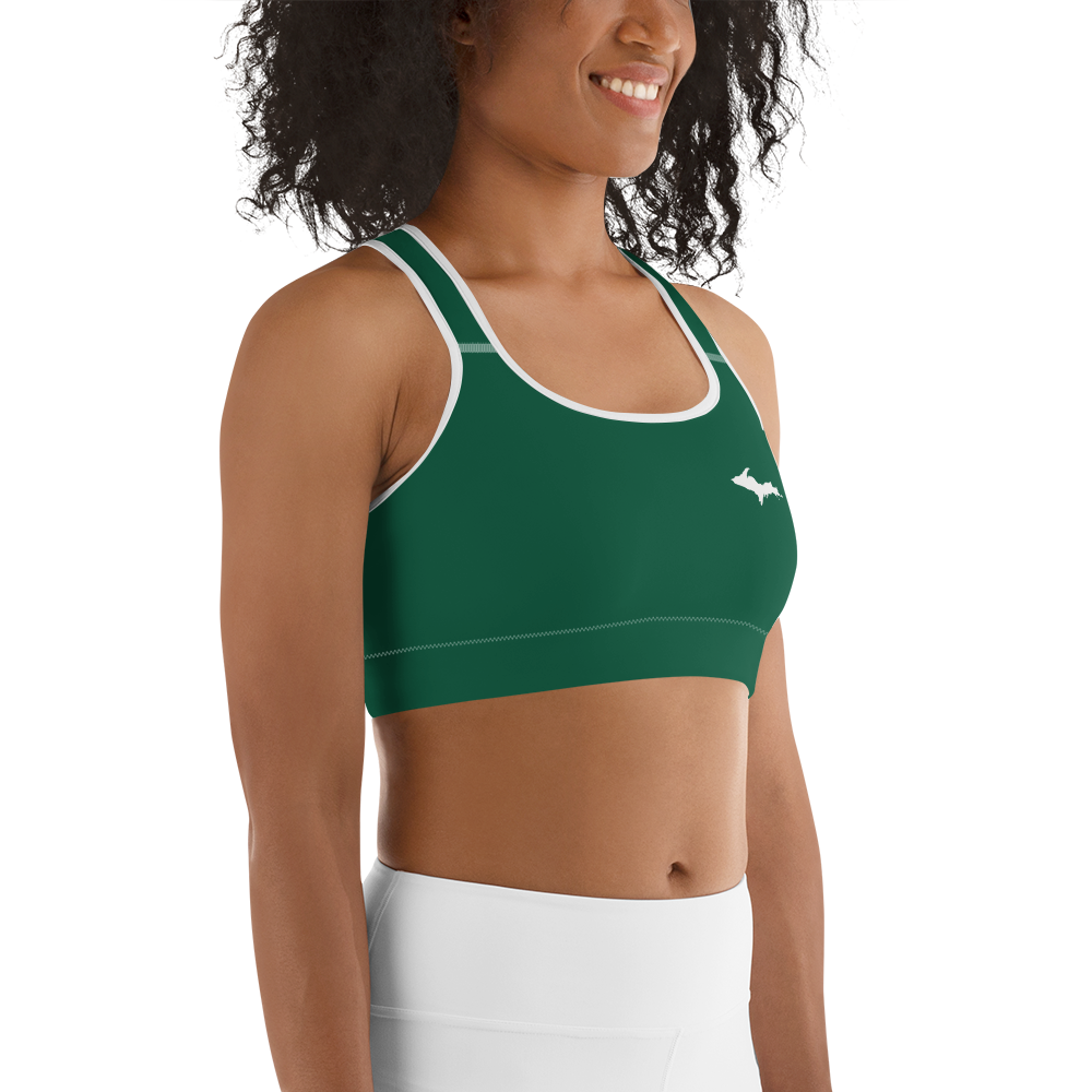 Michigan Upper Peninsula Sports Bra (w/ UP Outline) | Superior Green