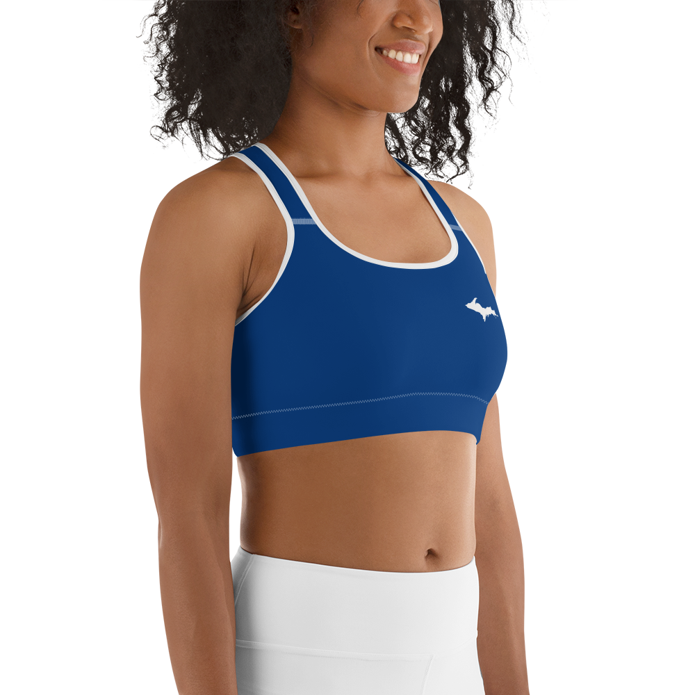 Michigan Upper Peninsula Sports Bra (w/ UP Outline) | Dearborn Blue