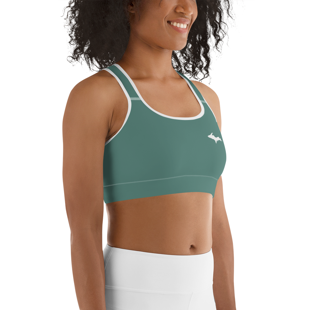 Michigan Upper Peninsula Sports Bra (w/ UP Outline) | Cooper Green