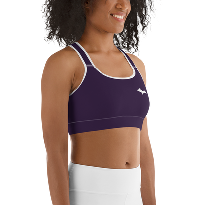 Michigan Upper Peninsula Sports Bra (w/ UP Outline) | Blackcurrant