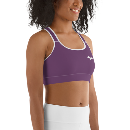 Michigan Upper Peninsula Sports Bra (w/ UP Outline ) | Plum