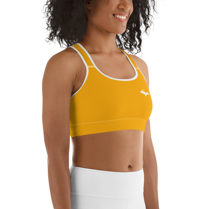 Michigan Upper Peninsula Sports Bra (w/ UP Outline ) | Birch Leaf Orange