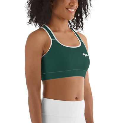 Michigan Upper Peninsula Sports Bra (w/ UP Outline ) | Laconic Green