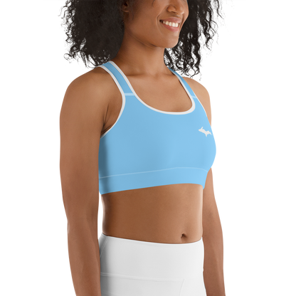 Michigan Upper Peninsula Sports Bra (w/ UP Outline ) | DTW Blue