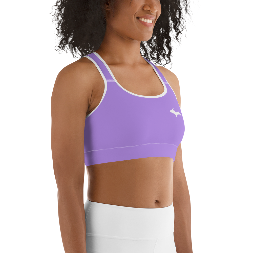 Michigan Upper Peninsula Sports Bra (w/ UP Outline ) | Lavender