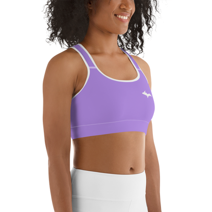 Michigan Upper Peninsula Sports Bra (w/ UP Outline ) | Lavender