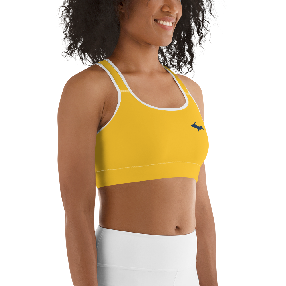 Michigan Upper Peninsula Sports Bra (w/ UP Outline) | Superior Gold