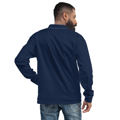 Michigan Upper Peninsula Bomber Jacket (Navy w/ Copper UP Outline)