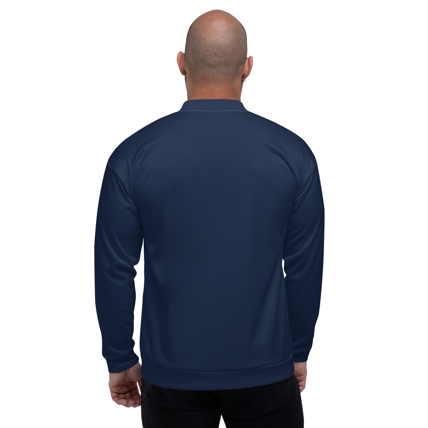 Michigan Upper Peninsula Bomber Jacket (Navy w/ Copper UP Outline)