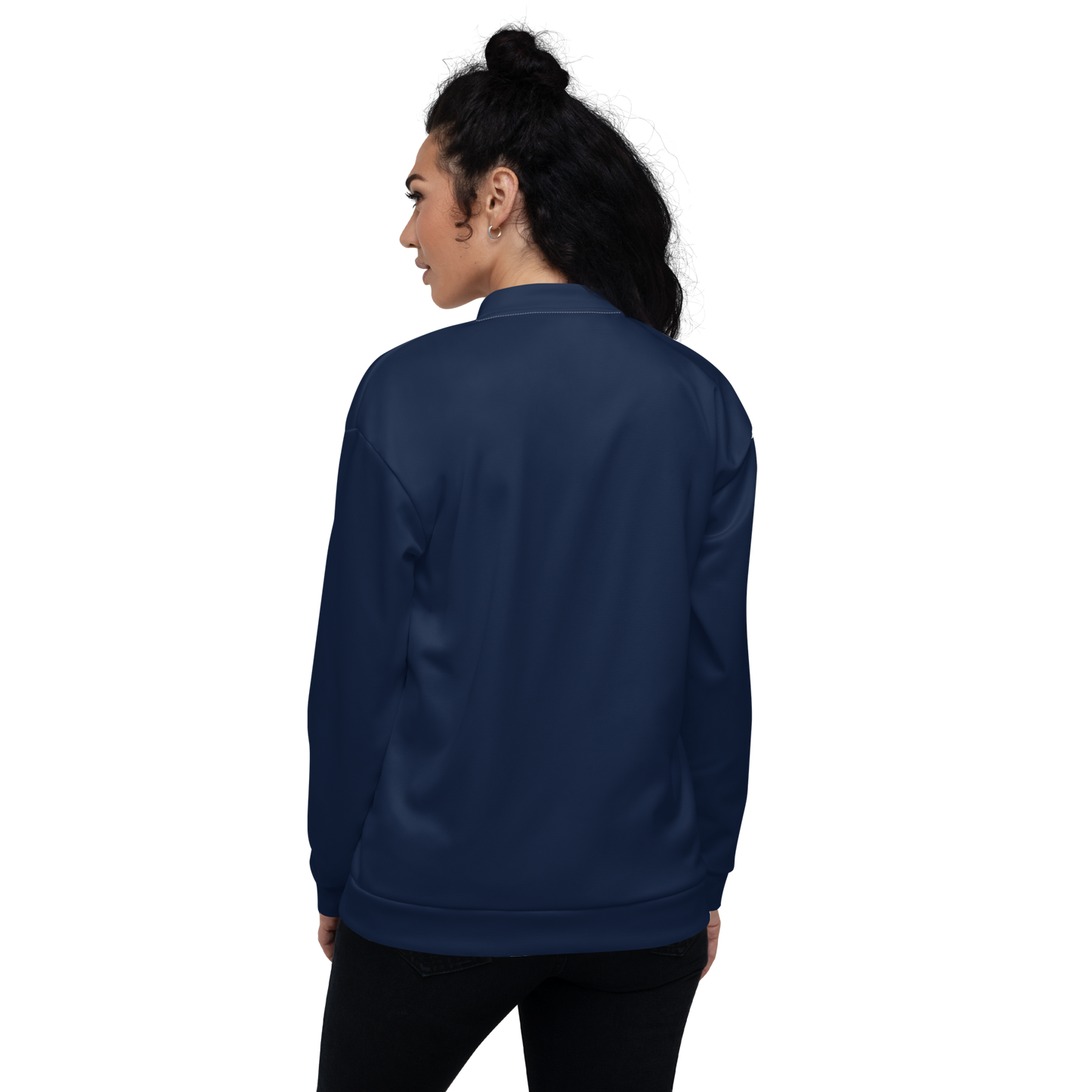 Michigan Upper Peninsula Bomber Jacket (Navy w/ Copper UP Outline)