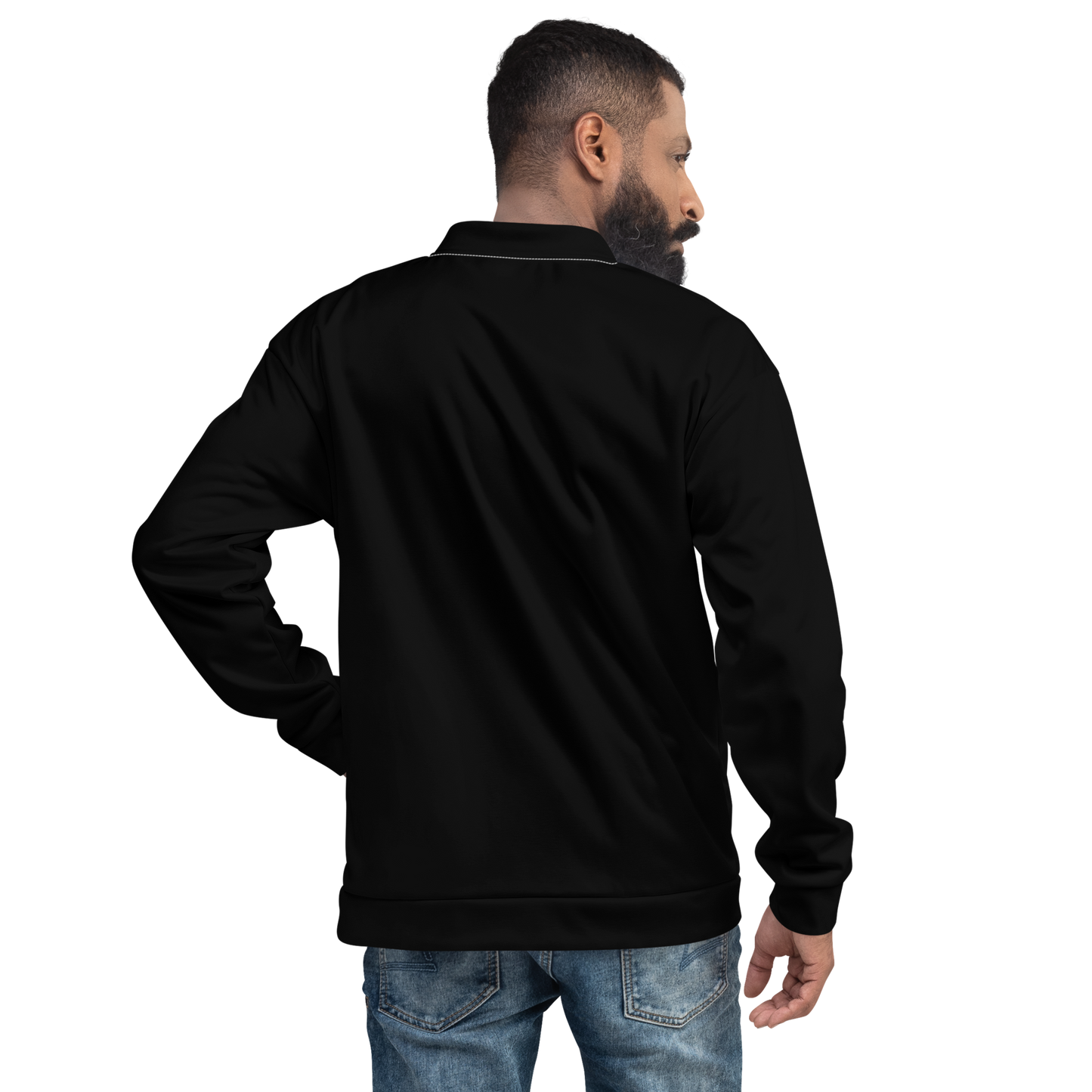 Michigan Upper Peninsula Bomber Jacket (w/ Copper UP Outline) | Black