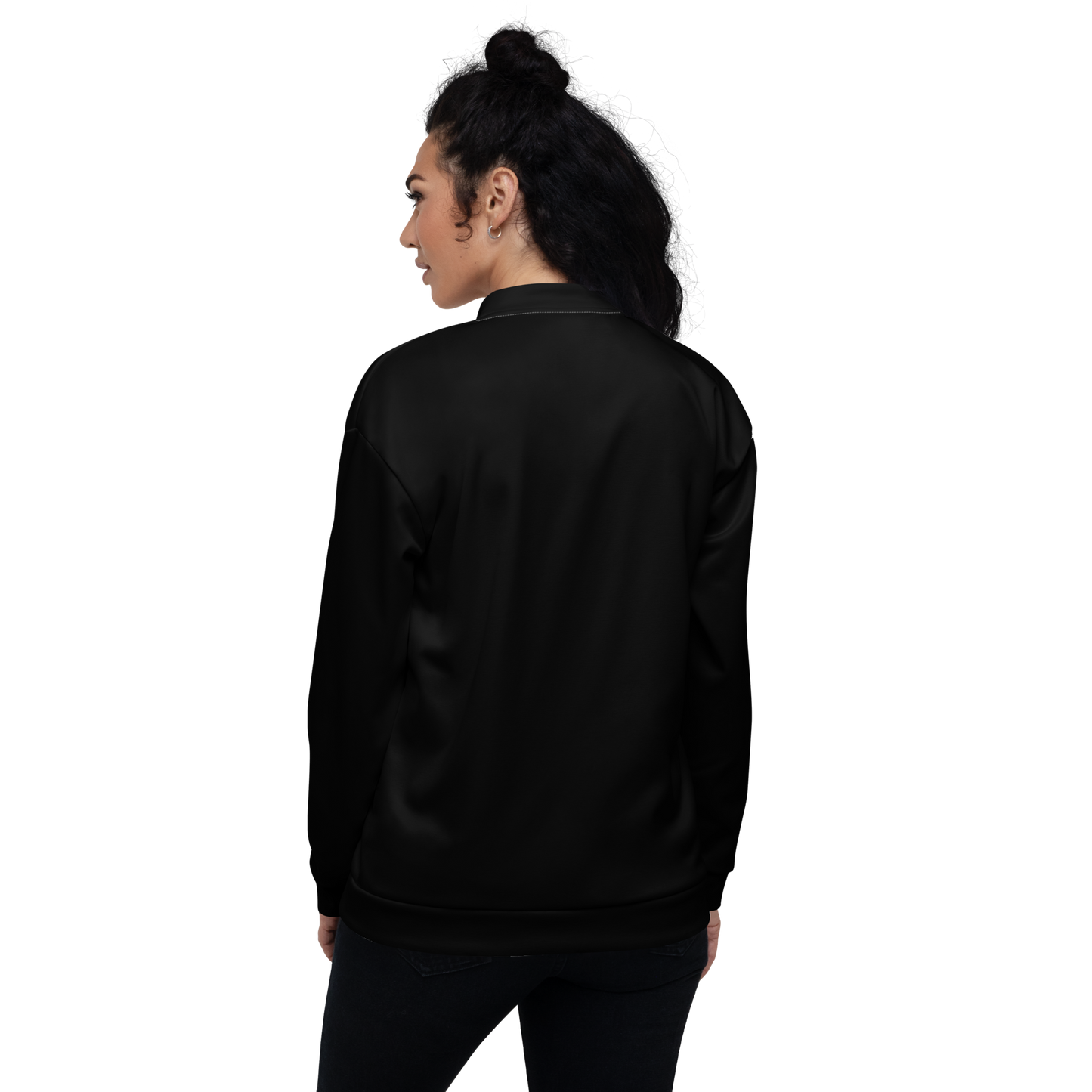 Michigan Upper Peninsula Bomber Jacket (w/ Copper UP Outline) | Black