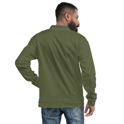 Michigan Upper Peninsula Bomber Jacket (w/ Copper UP Outline) | Army Green