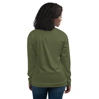 Michigan Upper Peninsula Bomber Jacket (w/ Copper UP Outline) | Army Green