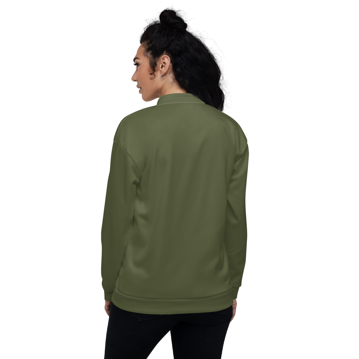 Michigan Upper Peninsula Bomber Jacket (w/ Copper UP Outline) | Army Green