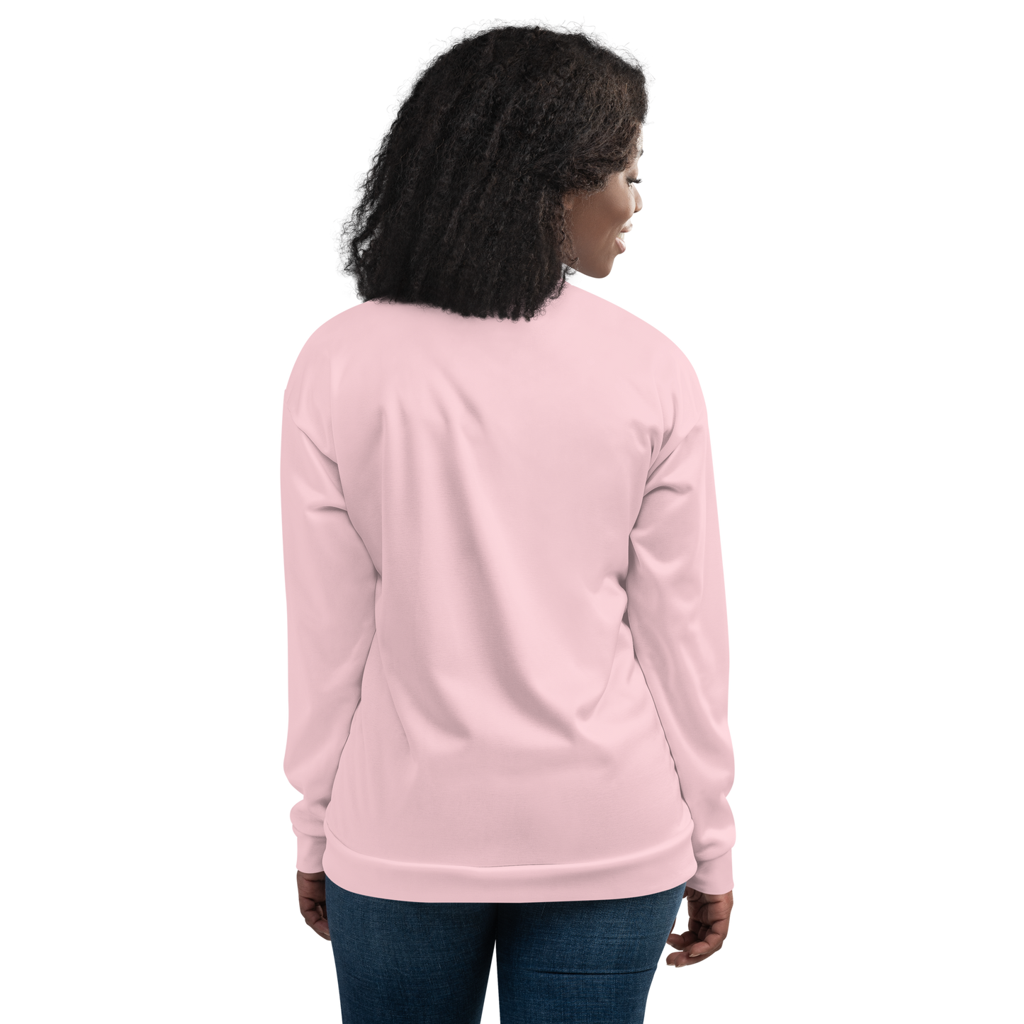 Michigan Upper Peninsula Bomber Jacket (w/ Copper UP Outline) | Pale Pink