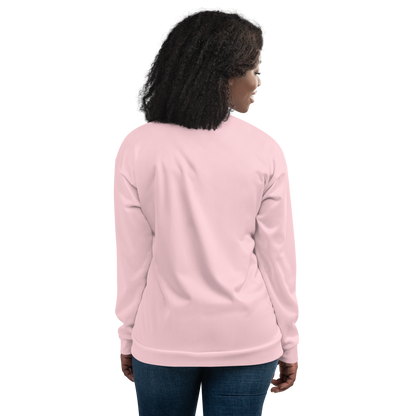 Michigan Upper Peninsula Bomber Jacket (w/ Copper UP Outline) | Pale Pink