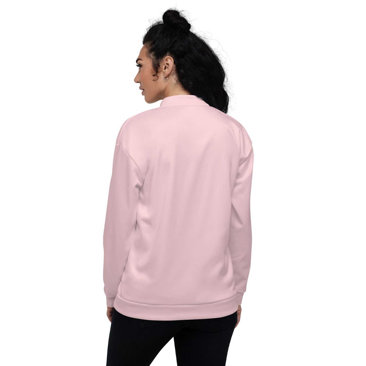 Michigan Upper Peninsula Bomber Jacket (w/ Copper UP Outline) | Pale Pink