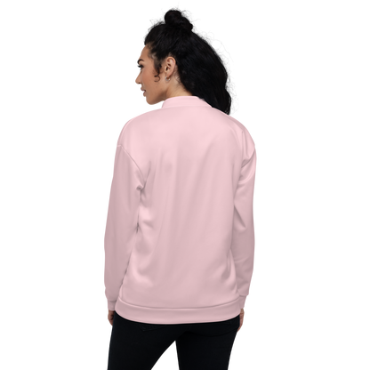 Michigan Upper Peninsula Bomber Jacket (w/ Copper UP Outline) | Pale Pink