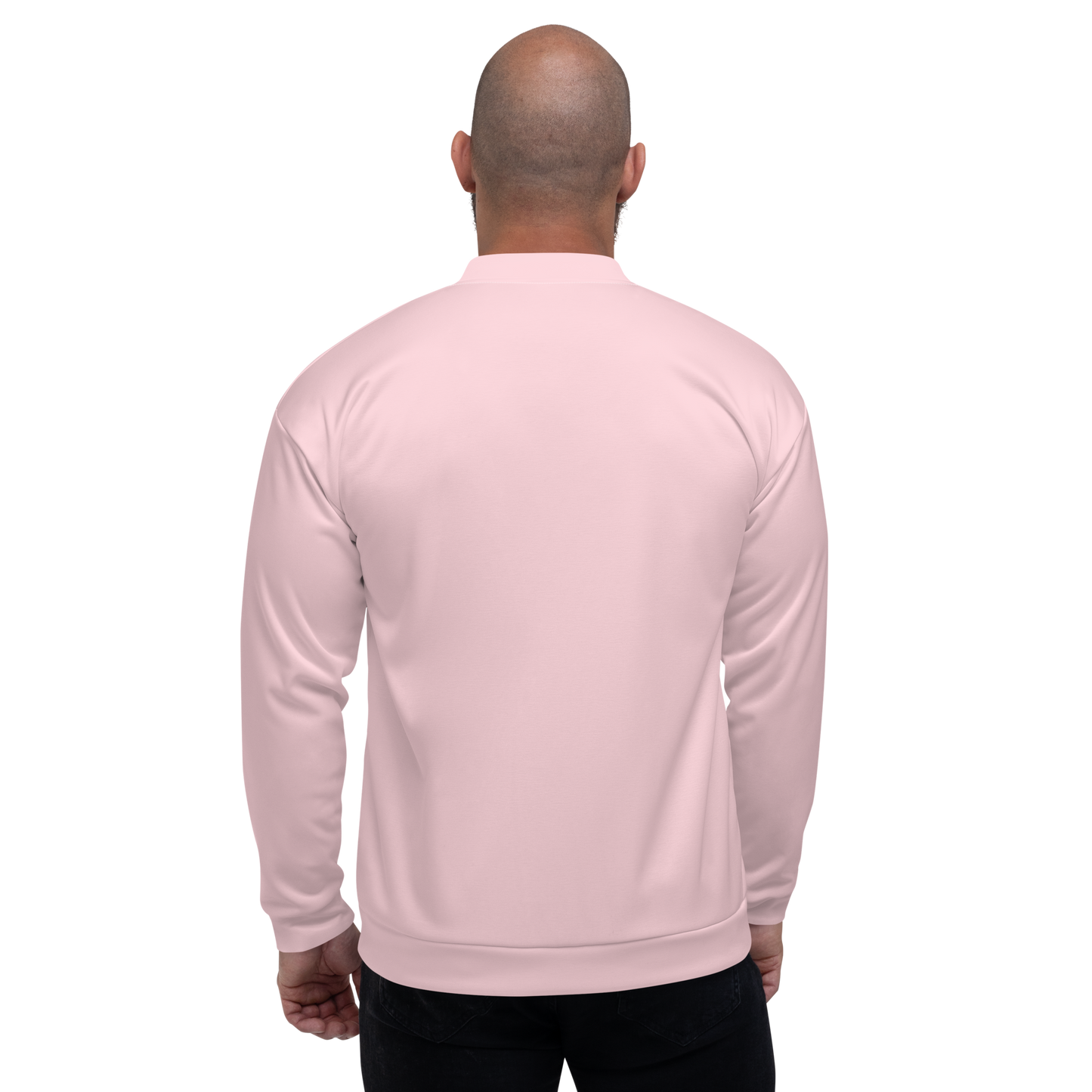 Michigan Upper Peninsula Bomber Jacket (w/ Copper UP Outline) | Pale Pink