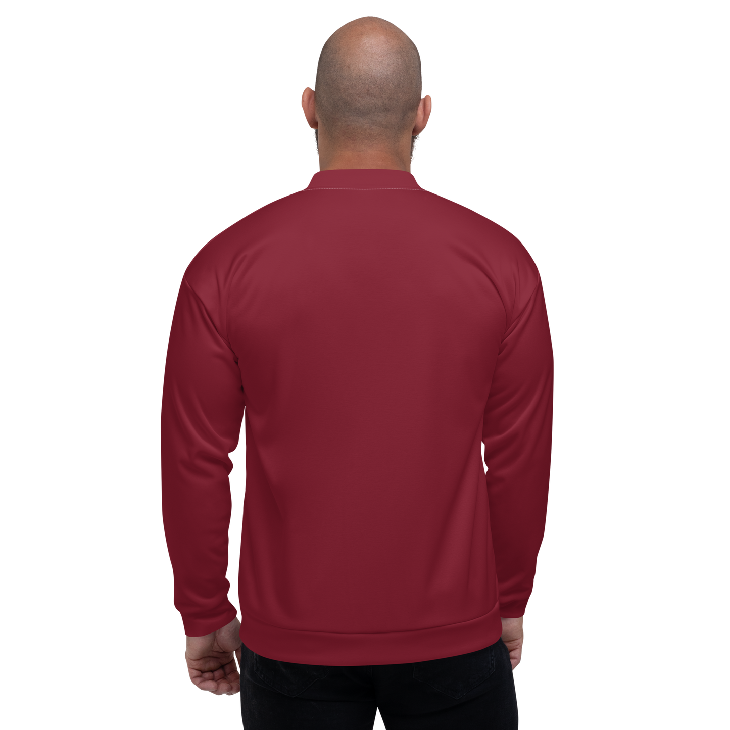 Michigan Upper Peninsula Bomber Jacket (w/ Copper UP Outline) | Burgundy