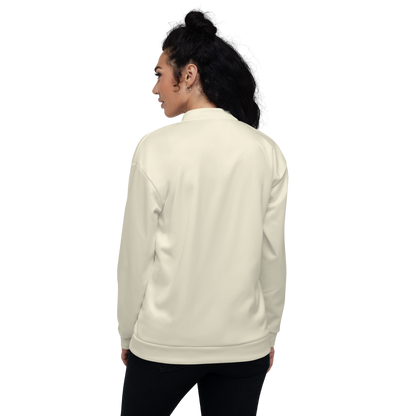 Michigan Upper Peninsula Bomber Jacket (w/ Large Copper UP Outline) | Ivory White