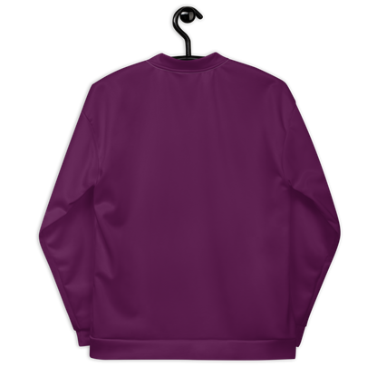 Michigan Upper Peninsula Bomber Jacket (w/ Large Copper UP Outline) | Tyrian Purple