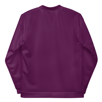 Michigan Upper Peninsula Bomber Jacket (w/ Large Copper UP Outline) | Tyrian Purple