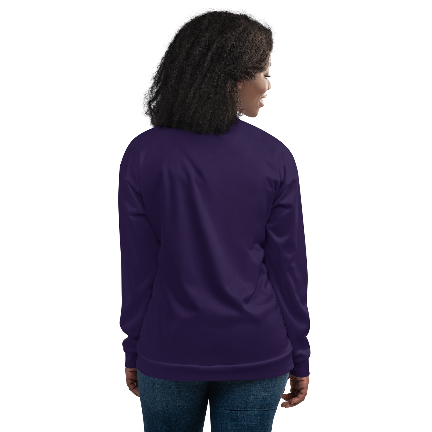 Michigan Upper Peninsula Bomber Jacket (w/ Large UP Outline) | Blackcurrant Color