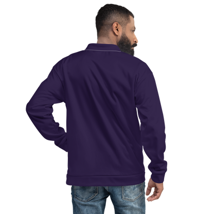 Michigan Upper Peninsula Bomber Jacket (w/ Large UP Outline) | Blackcurrant Color