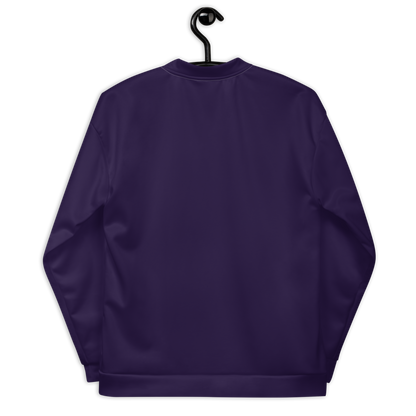 Michigan Upper Peninsula Bomber Jacket (w/ Large UP Outline) | Blackcurrant Color