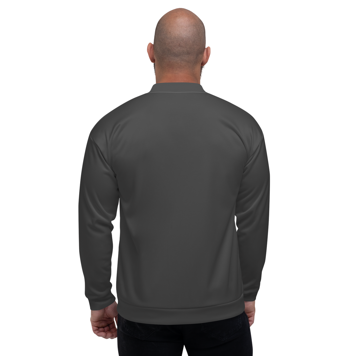 Michigan Upper Peninsula Bomber Jacket (w/ Large UP Outline) | Iron Ore Grey