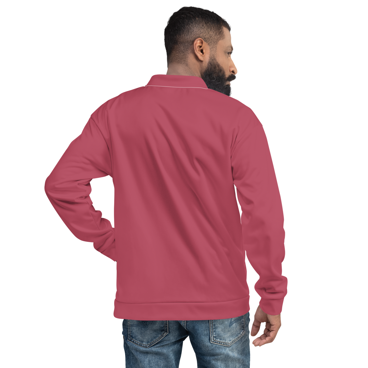 Michigan Upper Peninsula Bomber Jacket (w/ Large UP Outline) | Popstar Pink