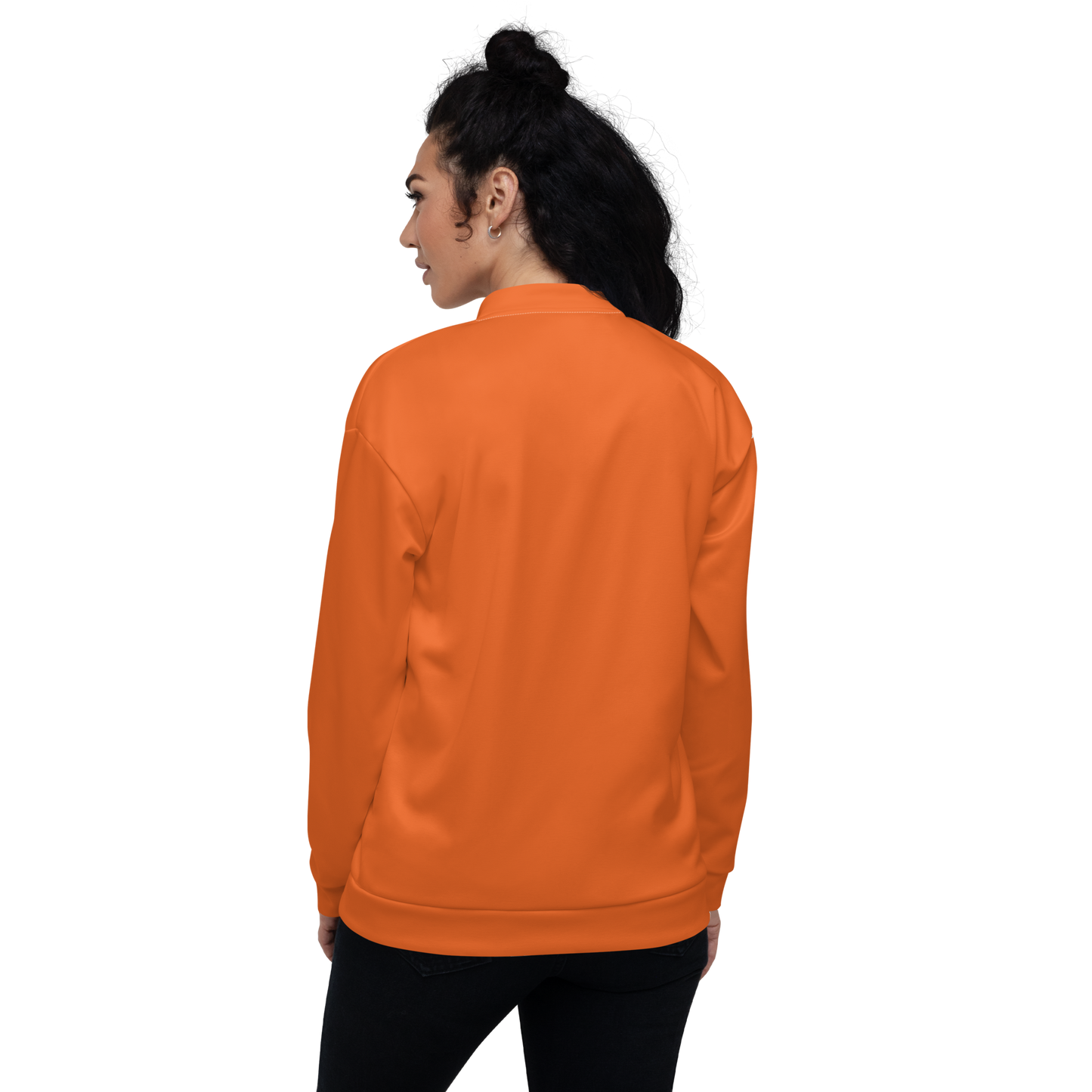 Michigan Upper Peninsula Bomber Jacket (w/ Large UP Outline) | Orange