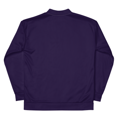 Michigan Upper Peninsula Bomber Jacket (w/ Large UP USA Flag Outline) | Blackcurrant Color