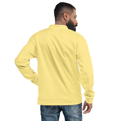 Michigan Upper Peninsula Bomber Jacket (w/ Large UP USA Flag Outline) | Cherry Yellow