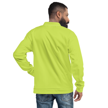 Michigan Upper Peninsula Bomber Jacket (w/ Large UP USA Flag Outline) | Gooseberry Green