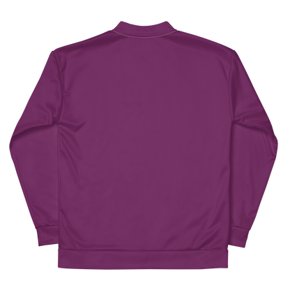 Michigan Upper Peninsula Bomber Jacket (w/ Large Pink UP Outline) | Plum