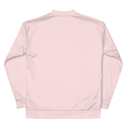 Michigan Upper Peninsula Bomber Jacket (w/ Large Pink UP Outline) | Pale Pink