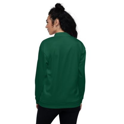 Michigan Upper Peninsula Bomber Jacket (w/ Large Gold UP Outline) | Green