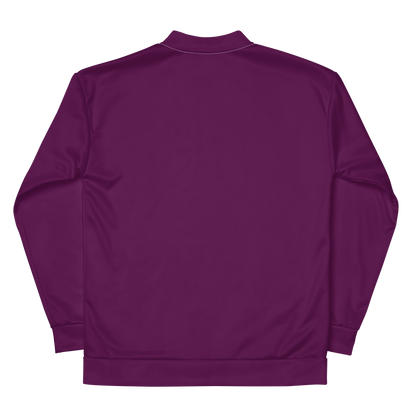 Michigan Upper Peninsula Bomber Jacket (w/ Large Gold UP Outline) | Tyrian Purple