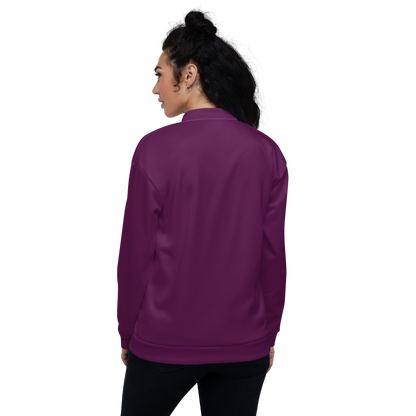 Michigan Upper Peninsula Bomber Jacket (w/ Large Gold UP Outline) | Tyrian Purple