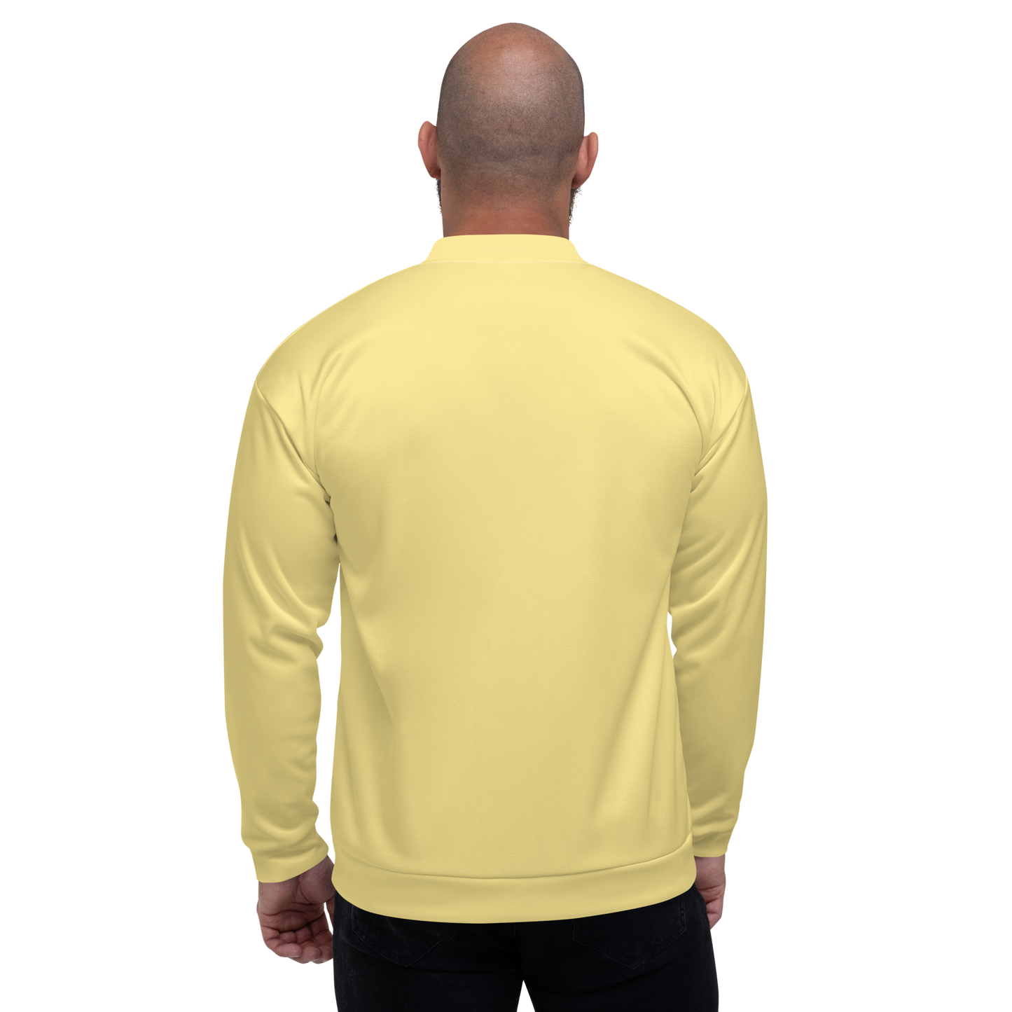 Michigan Upper Peninsula Bomber Jacket (w/ Large Azure UP Outline) | Cherry Yellow