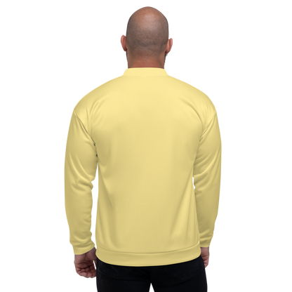 Michigan Upper Peninsula Bomber Jacket (w/ Large Azure UP Outline) | Cherry Yellow